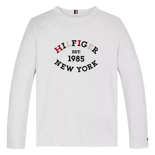 Tommy Hilfiger white l/s monotype t-shirt - kb08659.