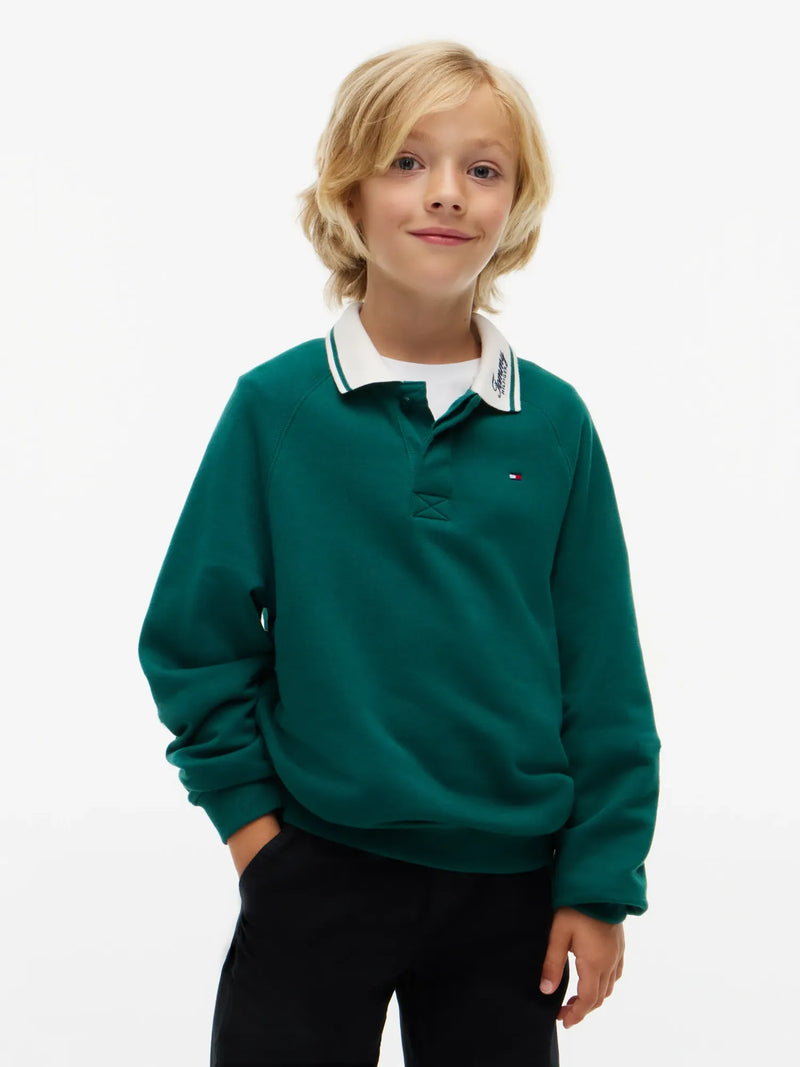 Tommy Hilfiger L/S Rugby Shirt - Green