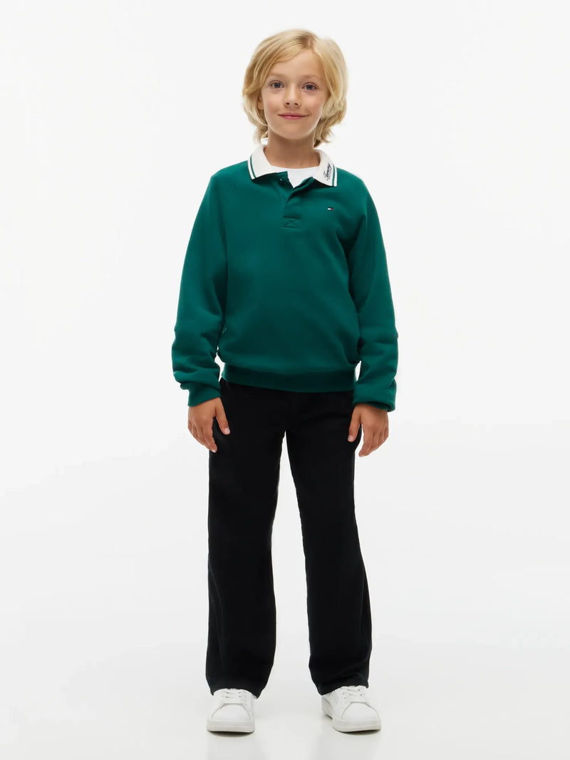 Tommy Hilfiger L/S Rugby Shirt - Green