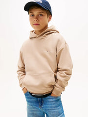 Closer view of the Tommy Hilfiger mini logo hoodie.