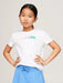 Tommy Hilfiger girl's white monotype t-shirt - kg07851.