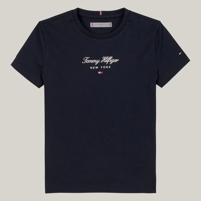 Tommy Hilfiger girl's navy nyc t-shirt - kg08178.