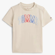 Tommy Hilfiger classic beige outline logo t-shirt - kn02354.