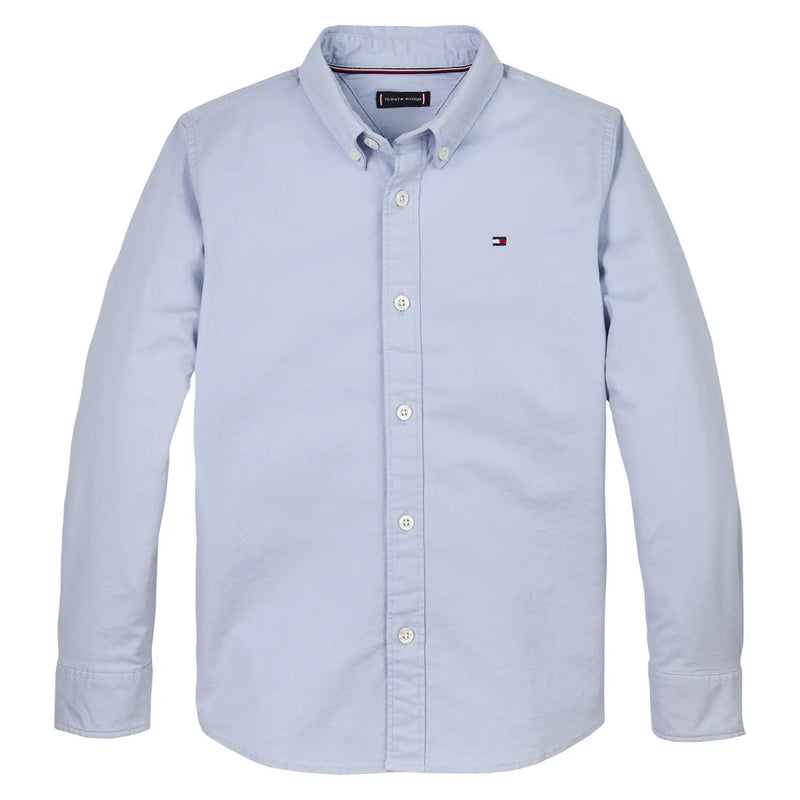 Tommy Hilfiger boy's blue oxford shirt - kb08728.