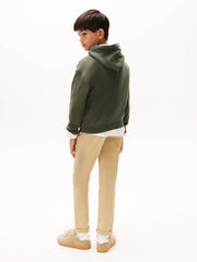 Back of the Tommy Hilfiger green painted flag hoodie.