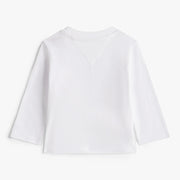 Back of the Tommy Hilfiger white painted logo t-shirt.