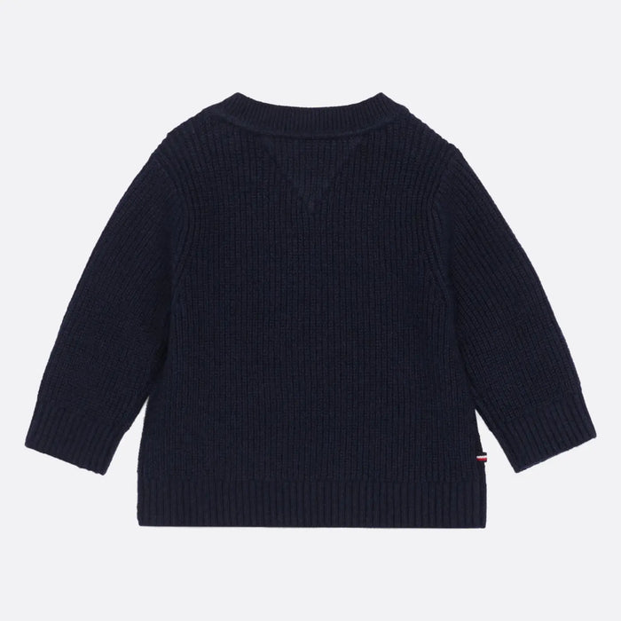 Back of the Tommy Hilfiger ribbed sweater.