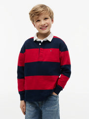 Closer view of the Tommy Hilfiger rugby shirt.