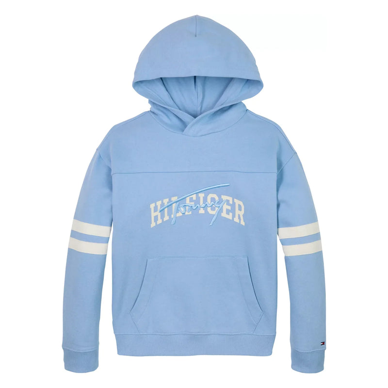 Tommy Hilfiger blue script logo hoodie - kb09742.