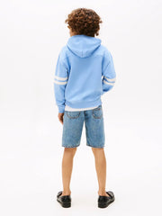 Back of the Tommy Hilfiger script logo hoodie.