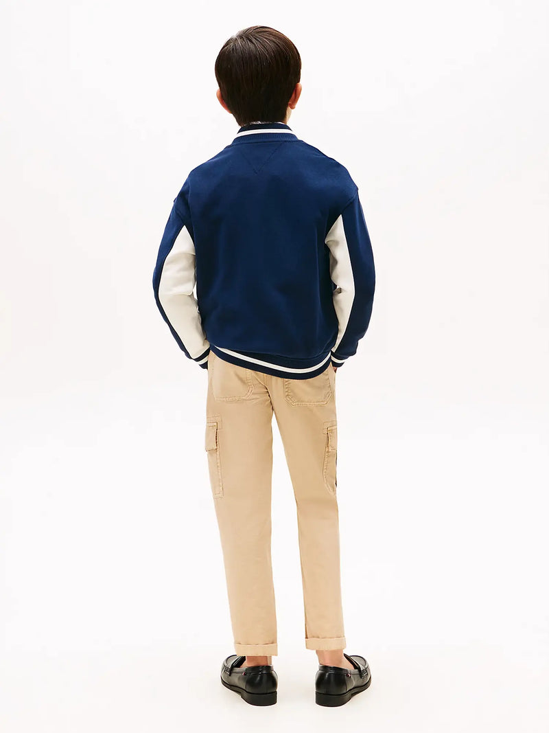 Back of the Tommy Hilfiger script logo jacket.