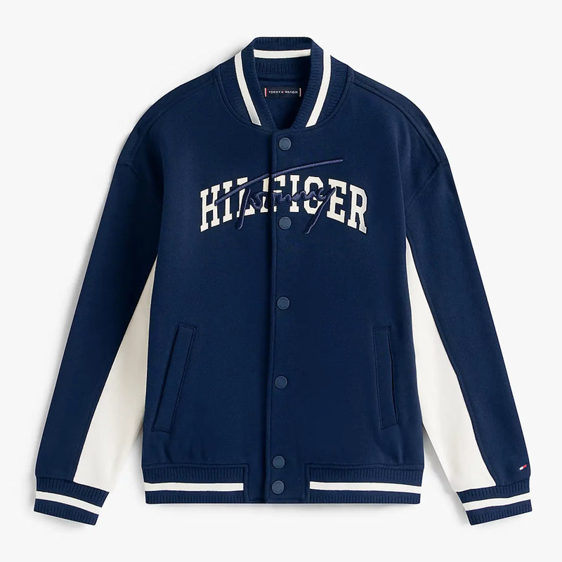 Tommy Hilfiger navy script logo jacket - kb09745.