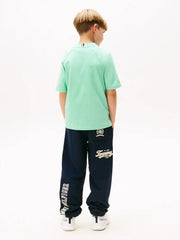 Back of the Tommy Hilfiger script logo t-shirt.