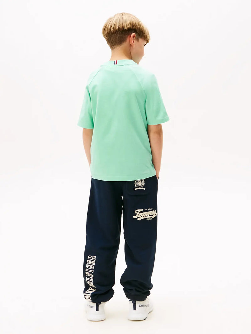 Back of the Tommy Hilfiger script logo t-shirt.