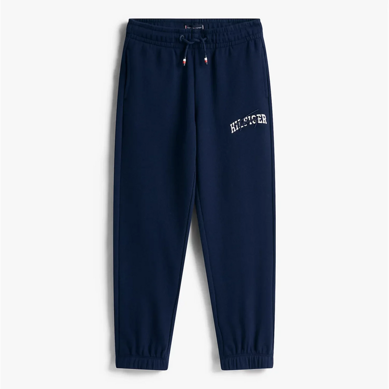 Tommy Hilfiger navy script logo track bottoms - kb09695.