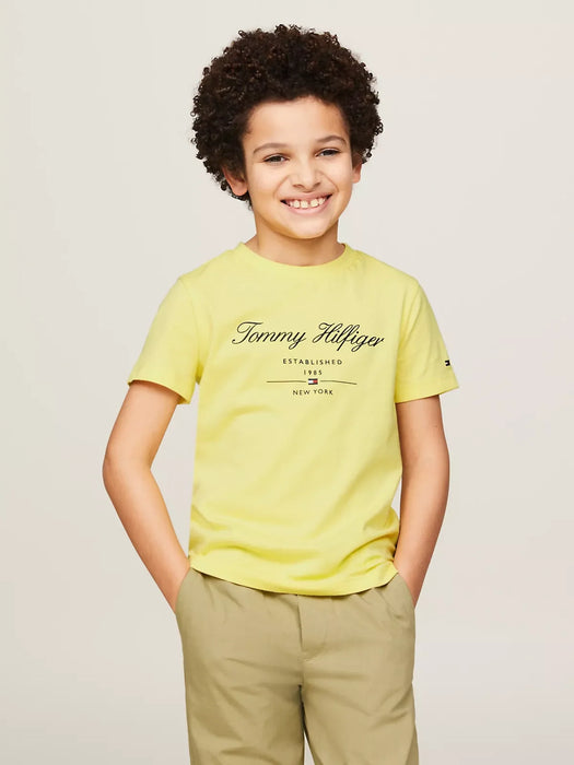 Tommy Hilfiger Script T-Shirt - Yellow