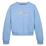 Tommy Hilfiger blue sequin logo sweatshirt - kg08686.