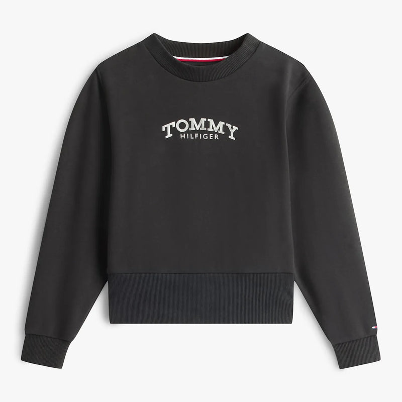 Tommy Hilfiger girls' black sweatshirt.