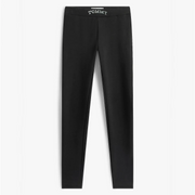 Girls' full length black leggings by Tommy Hilfiger.