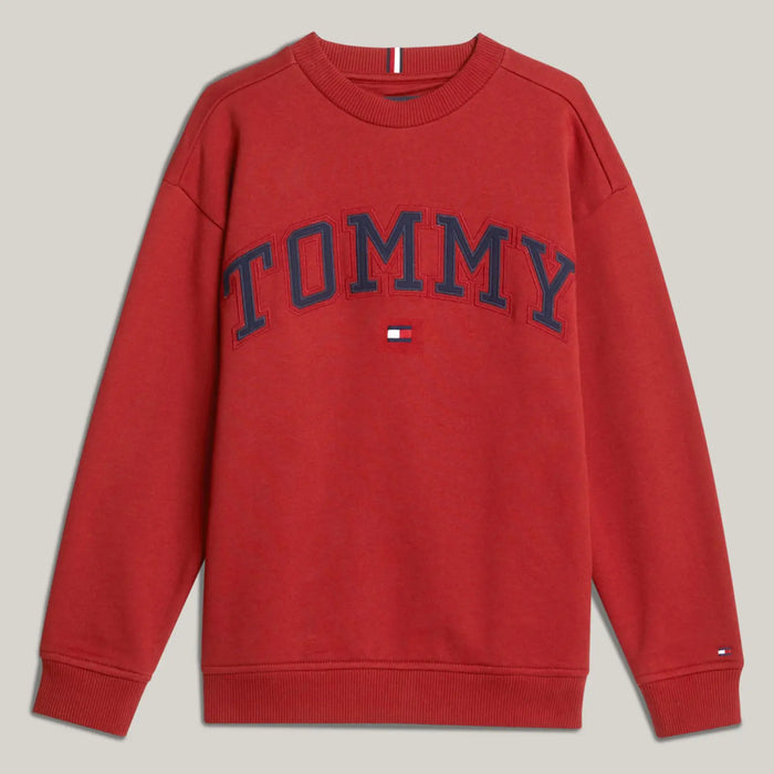 Tommy Hilfiger boy's red varsity sweatshirt - kb09119.