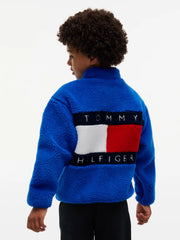 Tommy Hilfiger polar fleece with bold flag logo on the back.