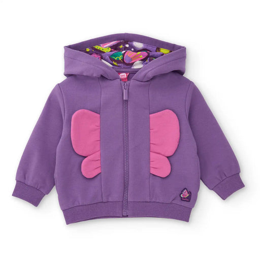 Tuc Tuc purple butterfly hoodie - 11419385.