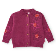 Tuc Tuc girl's burgundy cardigan - 11419781.