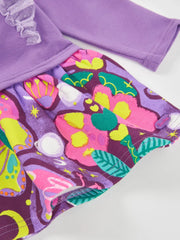 Tuc Tuc girl's dress with butterfly print skirt.