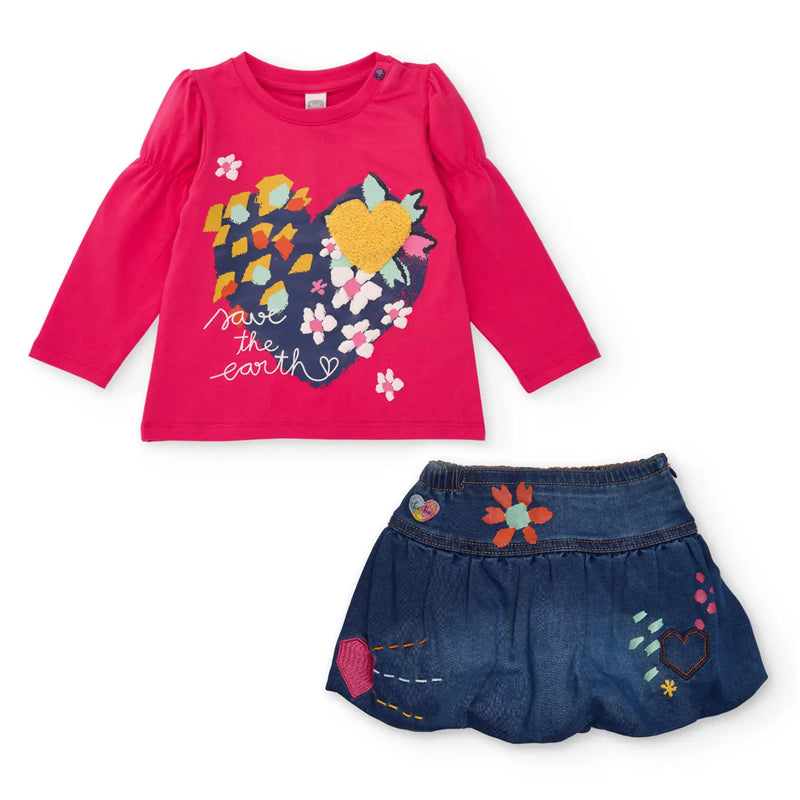 Tuc Tuc girl's denim skirt set - 11399281.