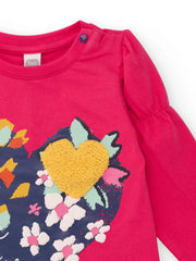 Tuc Tuc long sleeve t-shirt with painted heart design.