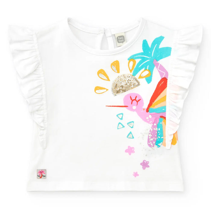 Tuc Tuc white frilled t-shirt - 11389398.