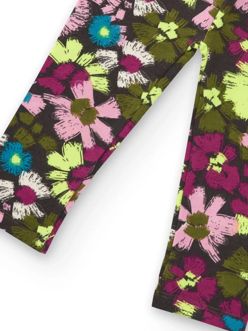 Tuc Tuc girl's leggings with painted floral pattern.