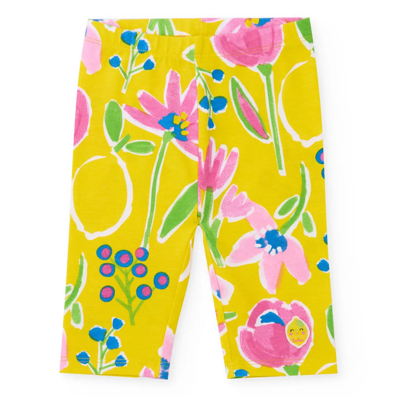 Tuc Tuc bright yellow printed leggings.