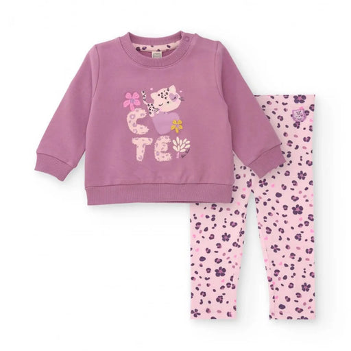 Tuc Tuc baby girl's leopard print leggings set - 11398892.