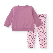 Rear view of the Tuc Tuc leopard print leggings set.