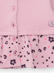 Tuc Tuc button up top with sleeping leopard print.