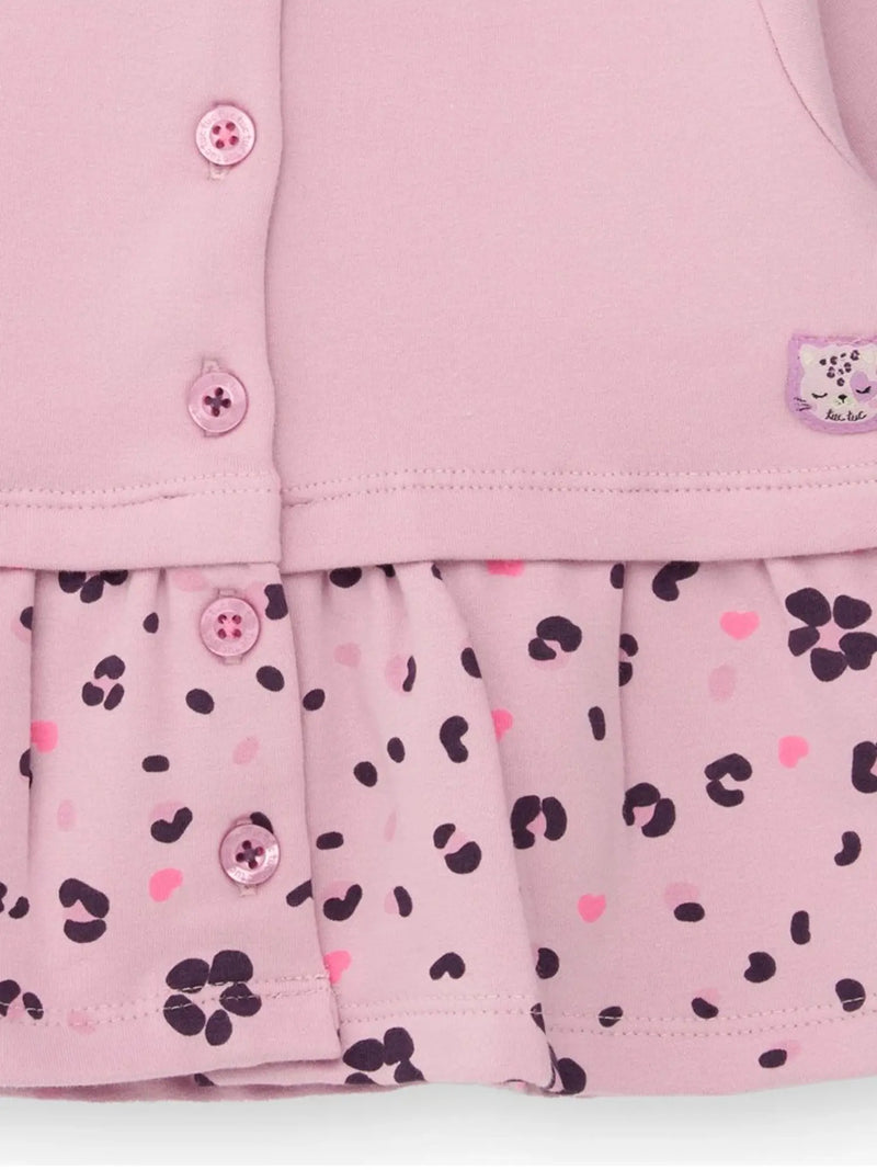 Tuc Tuc button up top with sleeping leopard print.