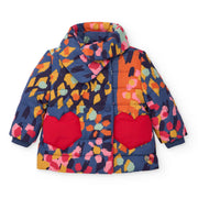 Tuc Tuc girl's navy patterned coat - 11399296.