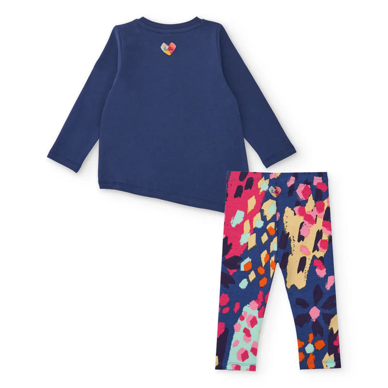 Back of the Tuc Tuc printed leggings set.