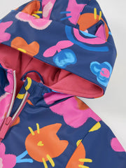 Tuc Tuc printed raincoat with microfleece inner lining.