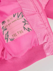 Closer view of the Tuc Tuc puffer jacket.
