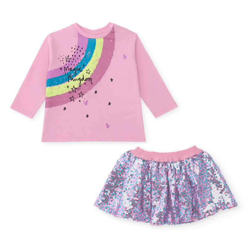 Tuc Tuc girl's sequin skirt set - 11399392.