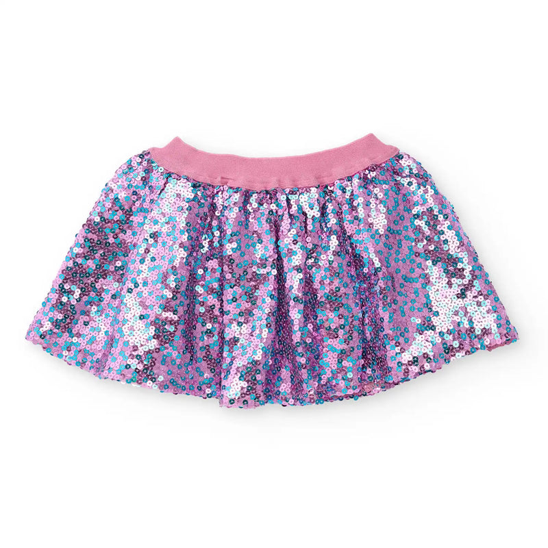 Girl's silver sequin skirt.