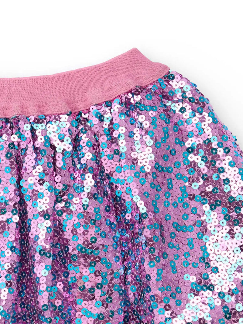 Closer look at the Tuc Tuc sequin skirt.