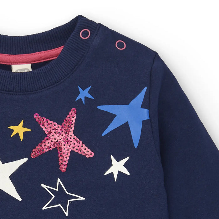 Closer look at the Tuc Tuc star sweatshirt.