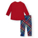 Back of the Tuc Tuc tartan leggings set.