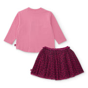 Back of the Tuc Tuc girl's tulle skirt set.