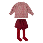 Back of the Tutto Piccolo girl's shorts set.
