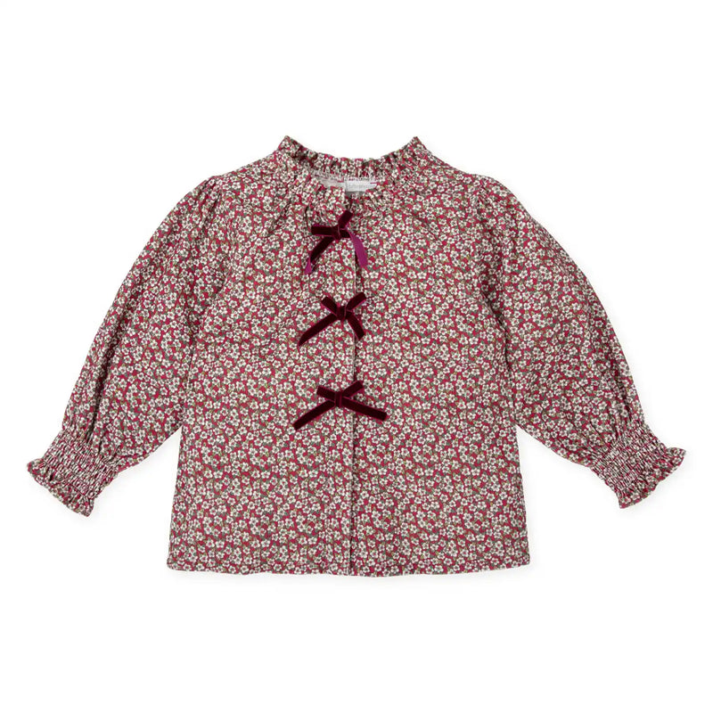 Girl's floral print blouse.