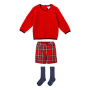 Tutto Piccolo tartan shorts set - 2850.